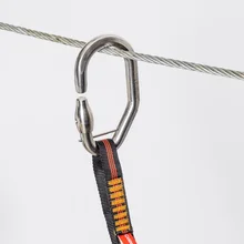 15KN веревка из нержавеющей стали стальной кабель карабин безопасности Защита от падения снаряжение туристический лагерь альпинизм крюк аксессуары для альпинизма