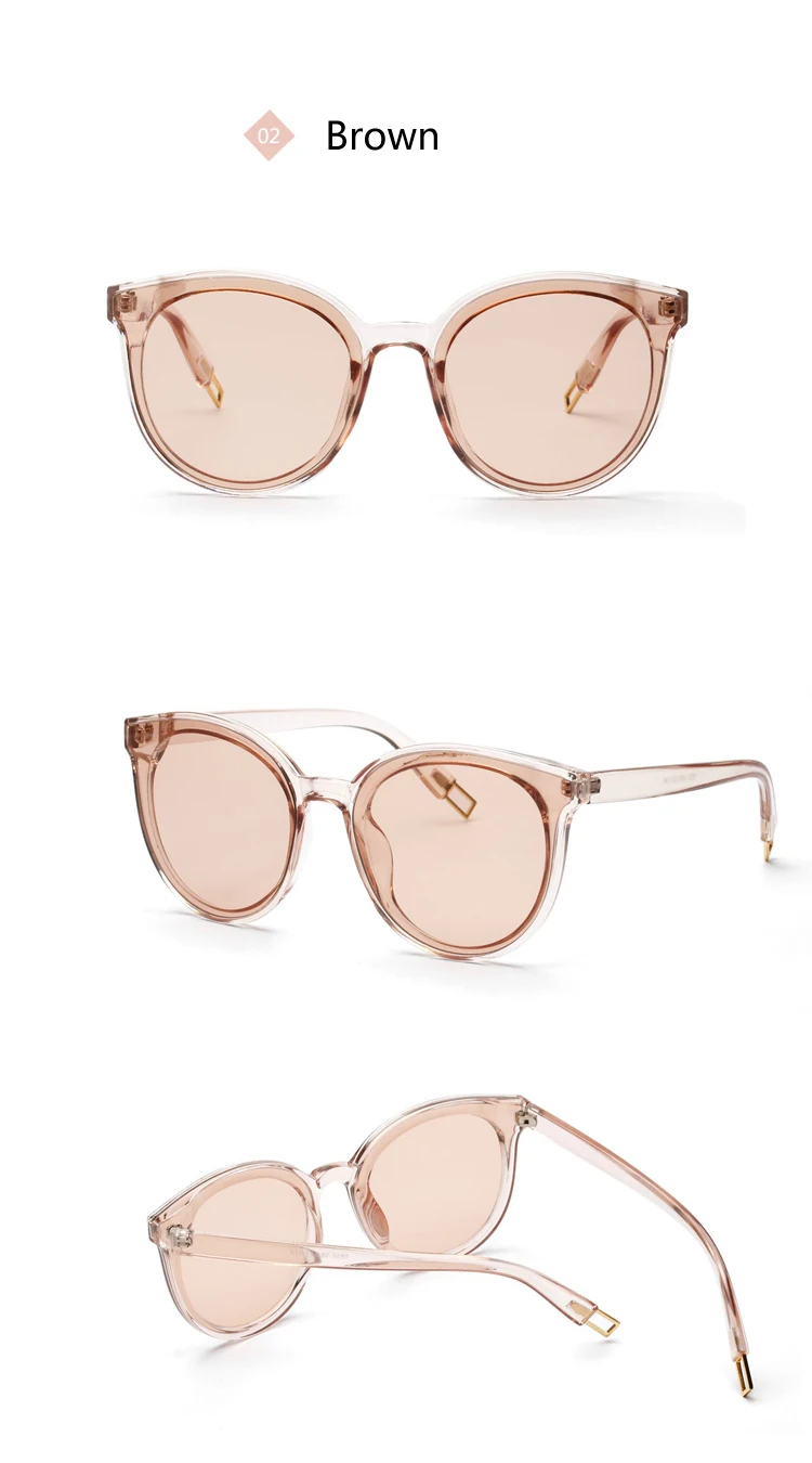Ralferty, модные негабаритные солнцезащитные очки, женские прозрачные очки, карамельные очки, Винтажные Солнцезащитные очки, корейские розовые очки X1295