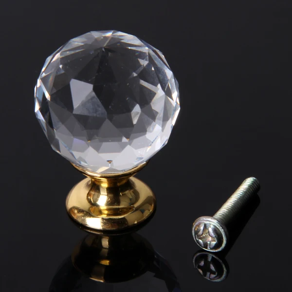 

Baoblaze Stylish 30mm Crystal Glass Door Handle Knob for Furniture Drawer Cabinet Kitchen Pull Handle Knob Handle Wardrobe Acce