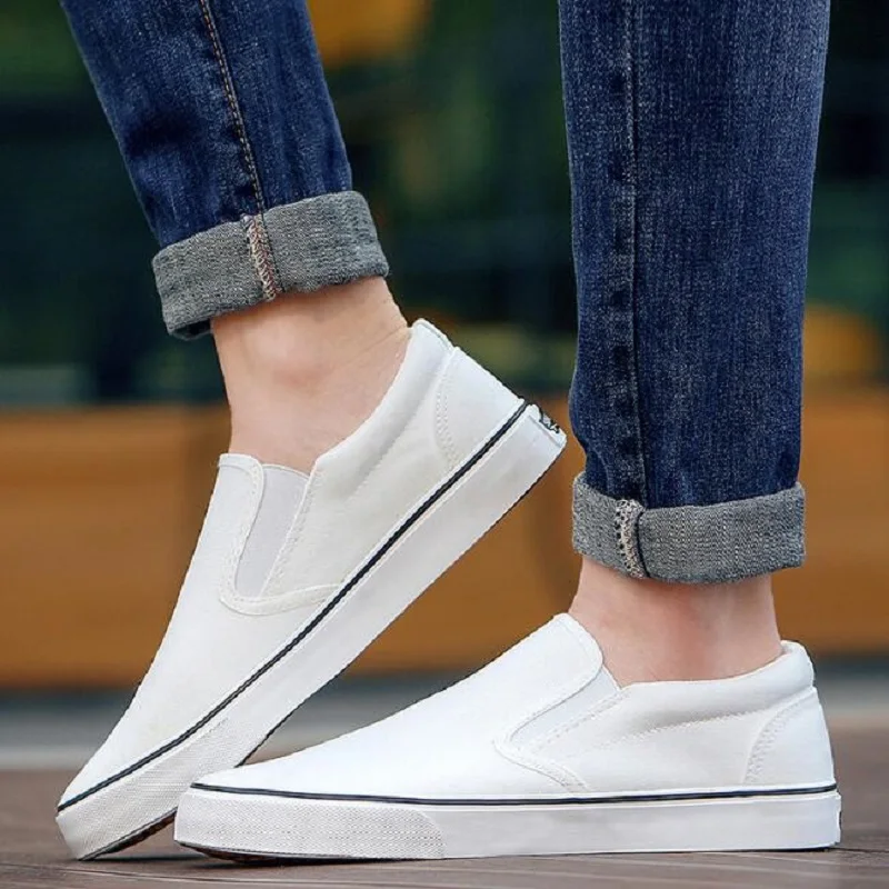 

Hot 2018 Fashion Mens Shoes Outdoor Men loafers Walking Shoes Espadrilles Slip on Casual Shoes Men canvas Flats shoes 6h85