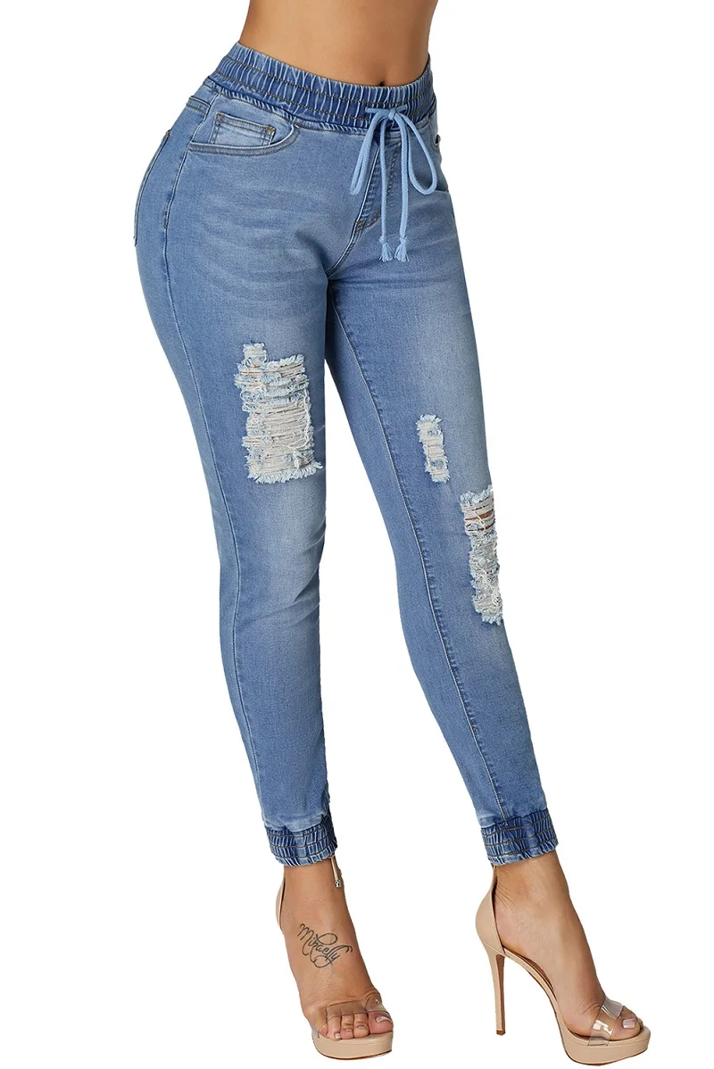 Light-Blue-Denim-Mode-Distressed-Jogger-Pants-LC786034-4-4