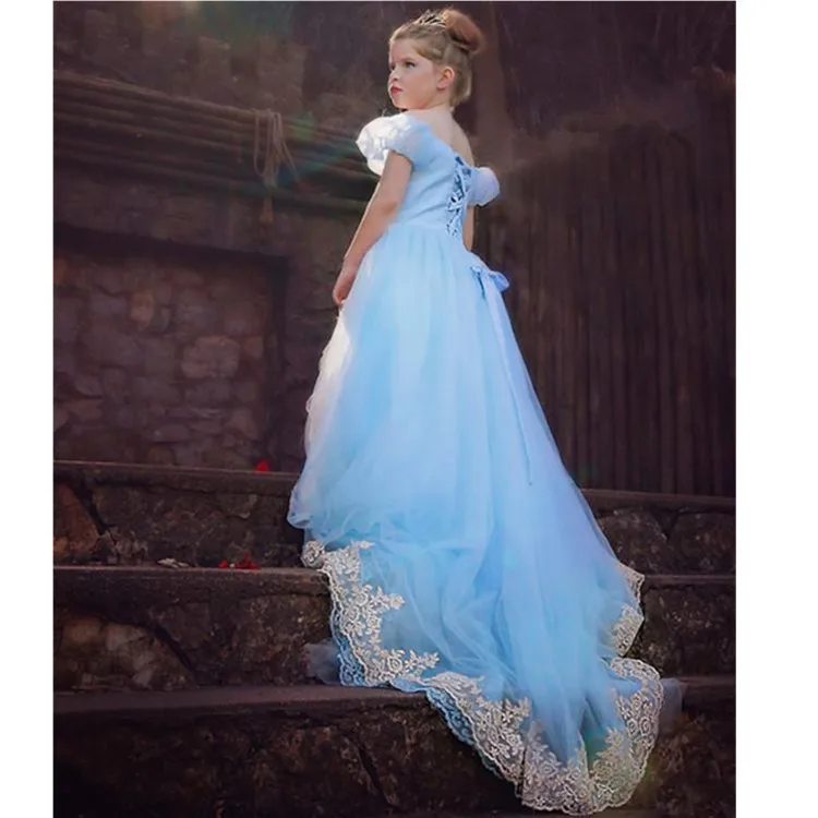 

Children's Cinderella Embroidery Floor Longuette Foreign Trade Full Dress Cindy Halloween Princess Dress Mesh