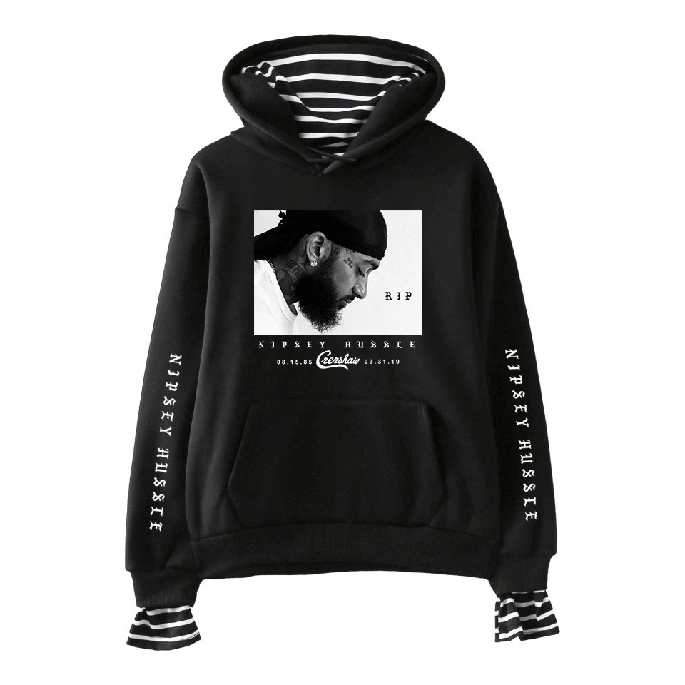 Nipsey Hussle R.I.P Women Fake Two Piece Hoodie Hoody 2019 Street Popular Winter Sweatshirt Women's Harajuku Hooded Hoodies 2XL Nipsey Hussle R.I.P Women Fake Two Piece Hoodie Hoody 2019 Street Popular Winter Sweatshirt Women's Harajuku Hooded Hoodies 2XL