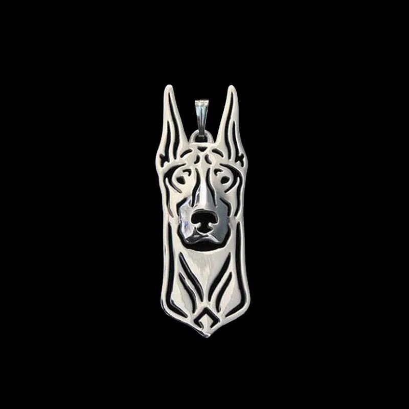 

2019 Hot Sale Female Metal Dog Pendants Lovers' Doberman Jewelry Pendants