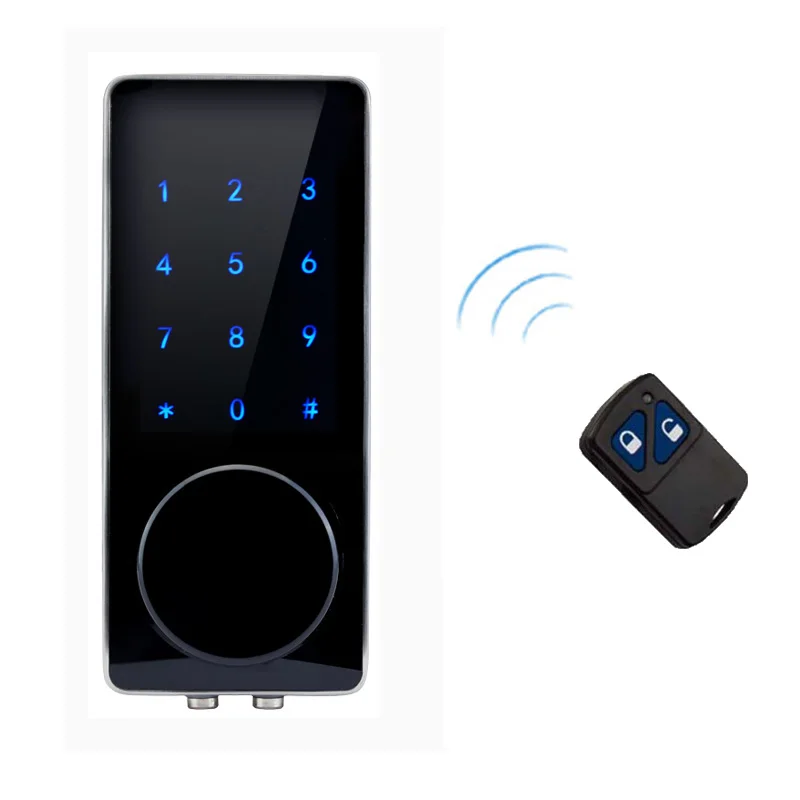 Electronic Door Lock Remote Control, Password, Mechanical Key Touch