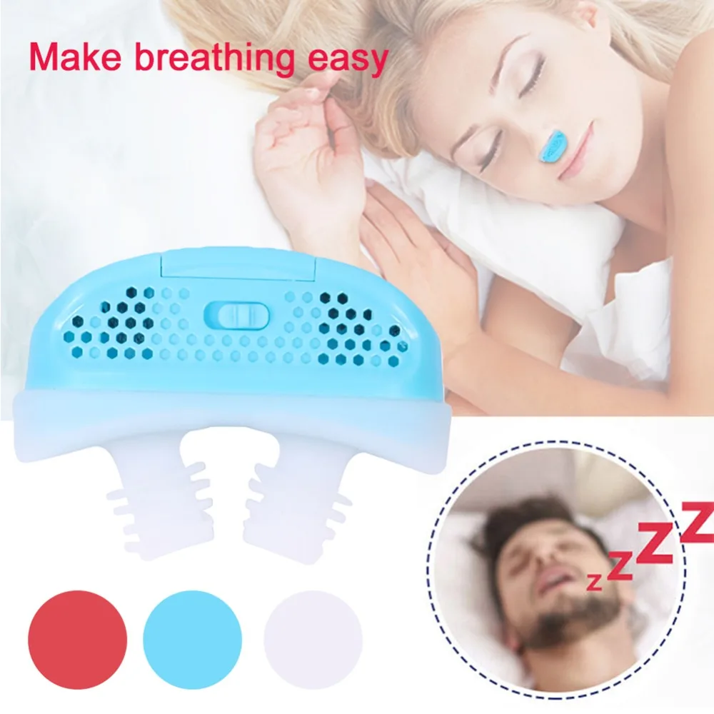 Электрический силиконовый респиратор против храпа, дыхательный аппарат для остановки носа, защита для сна, мини-храп, устройство, избавление от храпа