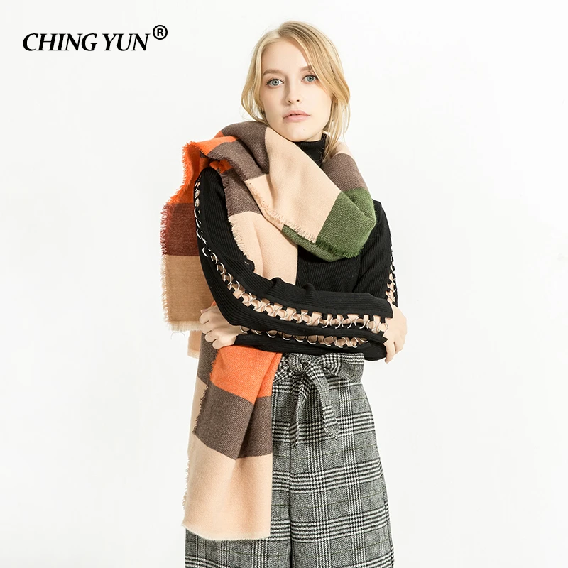 Fashion scarf female plaid soft warm cashmere warm shawl Fashion scarf female plaid soft warm cashmere warm shawl