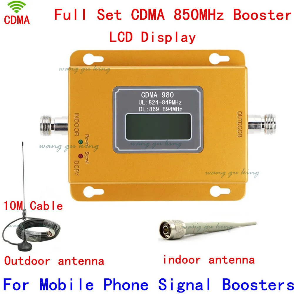 

Full Set LCD Screen GSM CDMA 850 Mhz 70dB 850MHz Repeater Booster Cell phone Mobile Signal Repeater Amplifier & Yagi Antenna Set