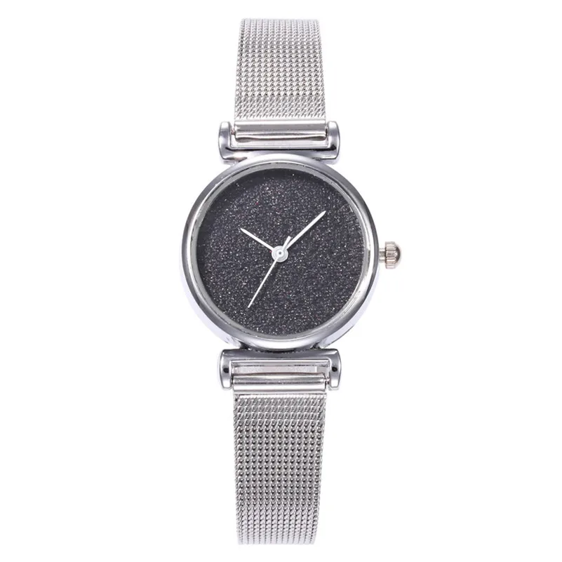 

Fashion Women Watches Alloy Mesh Belt Casual Watch Simple Multicolor Star Small Dial Quartz Wristwatch For Ladies reloj mujer #D