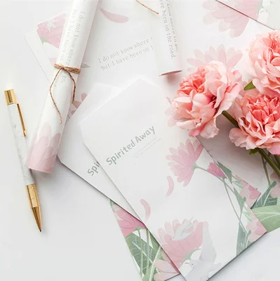 

36pcs/set Flower Letter Set Creative Thank You Love Letter Envelope Birthday Christmas Wedding Writing Paper Gift Stationery