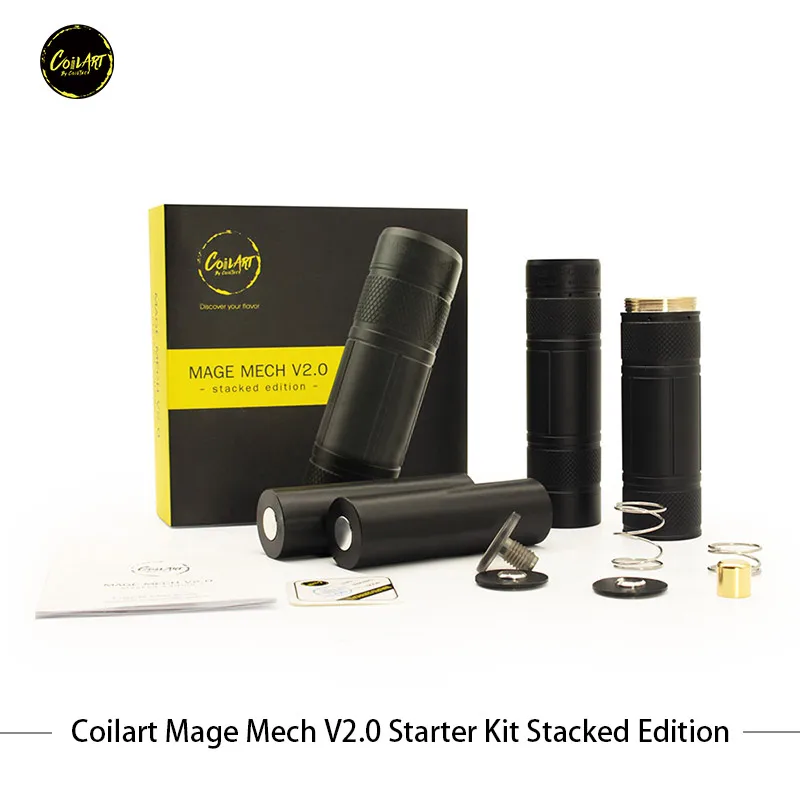 

New Arrival Coilart Mage Mech V2.0 Stacked Edition Mod Electronic Cigarettes Mod 510 Thread Compatiable with 18650 20700 21700