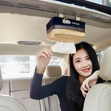 Оригинальная новая холщовая Автомобильная необычная коробка для салфеток Автомобильная панорамная крыша подвесной автомобильный подстаканник