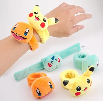 

New Hot , 4Designs - Pikachu Stuffed Plush Toy Doll , Kid Girl's Hand Plush Toys , length to 22cm , belt plush gift decor toys