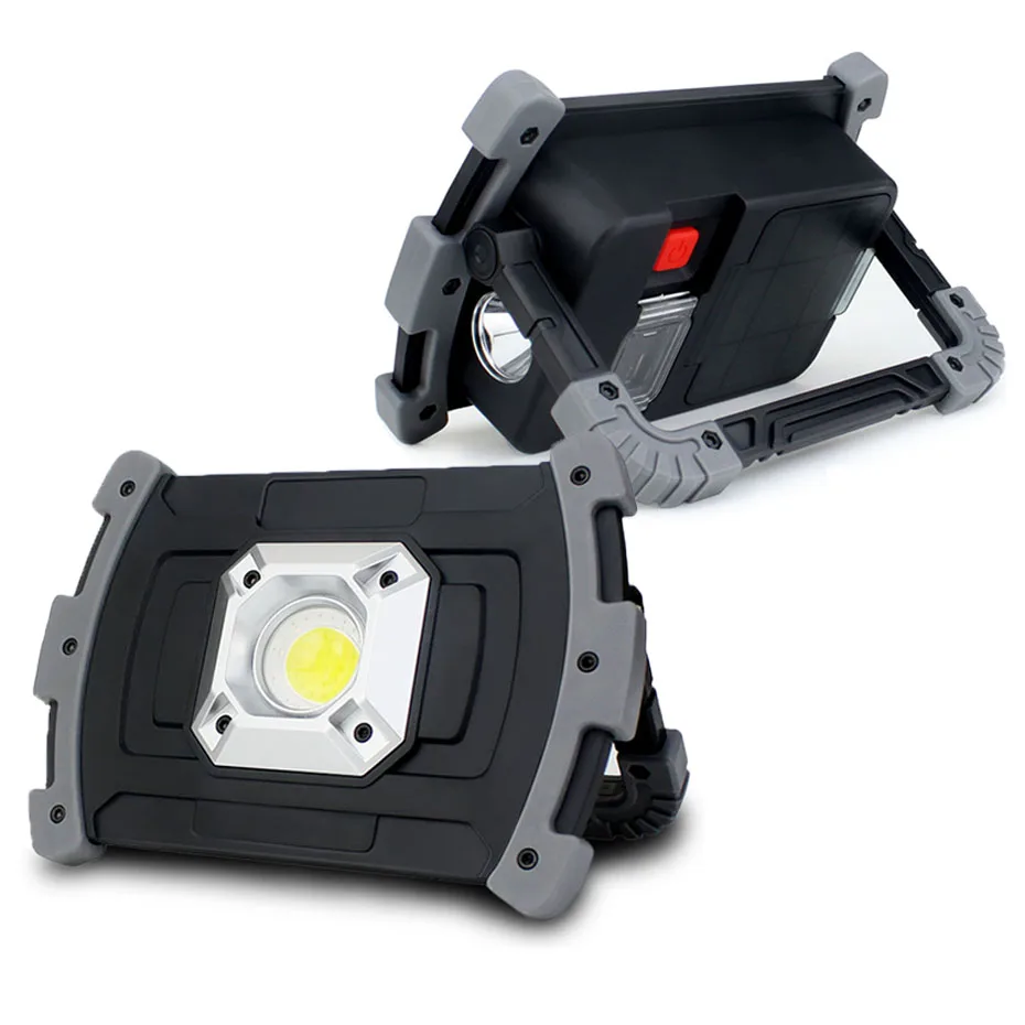 

COB Waterproof Portable Spotlight Outdoor Handheld Movable Worklight 18650 Battery USB Charging Rechargeable Led Floodlight
