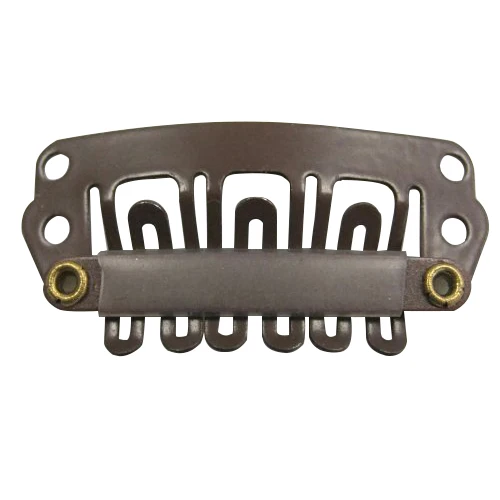 

HTHL!50pcs Brown Snap Clips U-shape Metal Clips for Hair Extensions DIY