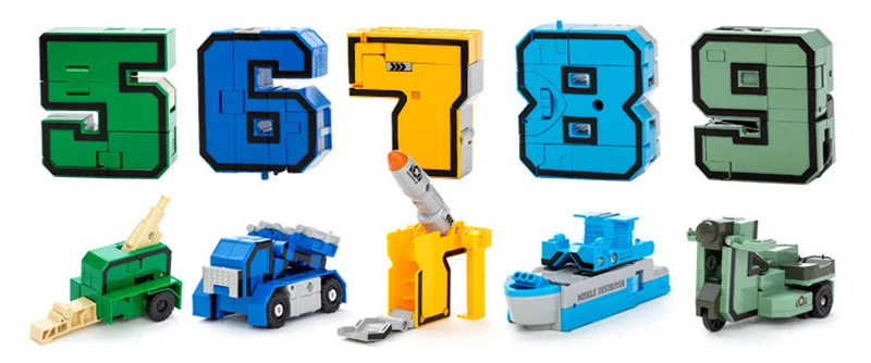 10 шт. DIY сборные строительные блоки количество деформация робот Обучающие модели наборы экшн-фигурки творческие игрушки для детей