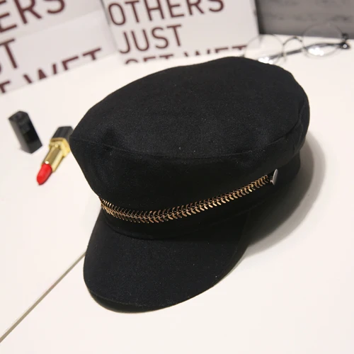 Зимние Модные шапки для женщин, армейские кепки на пуговицах, черная шляпа для девочек, кепка для газетчика, восьмиугольная кепка, женские береты для путешествий, армейская Кепка