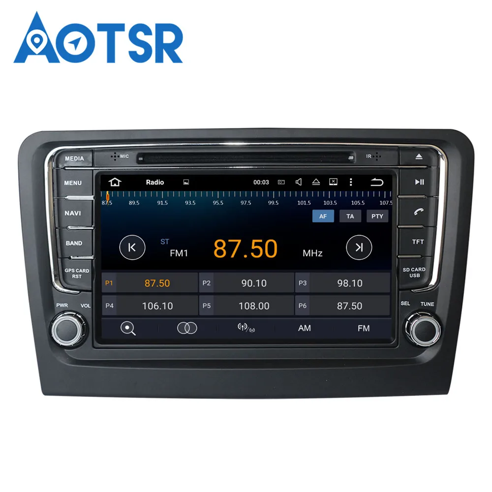 Android 9 4+ 64G Автомобильный dvd-плеер gps-навигация, радио, стерео для Skoda Rapid 2013+ мультимедийный магнитофон головное устройство стерео