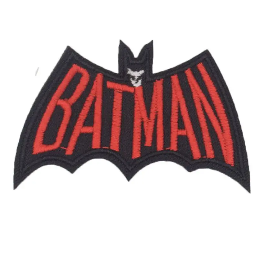 

2018 New arrival 1Pcs Heros Batman Spider man Patches For Clothing Iron On Patch Embroidered Appliques DIY Apparel Sewing Badge