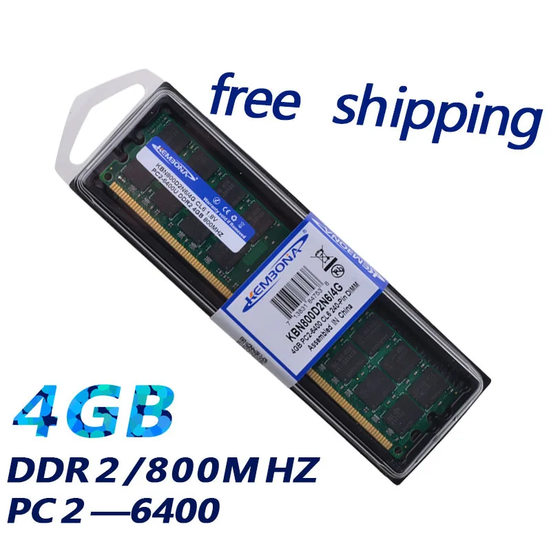  KEMBONA New RAMs Computador Memoria RAM DDR2 800MHz 4GB Desktop PC Computer Memory Module DDR 2 RAM