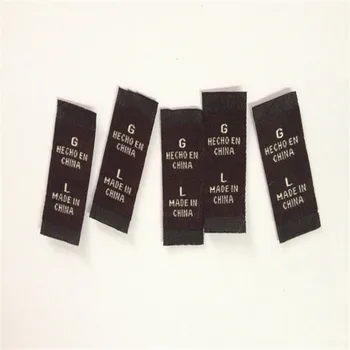 

Custom High Density Clothing Size Label Woven Labels