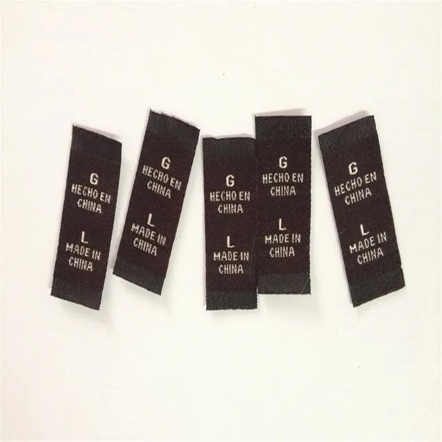 custom high density clothing size label woven labels in garment custom size label