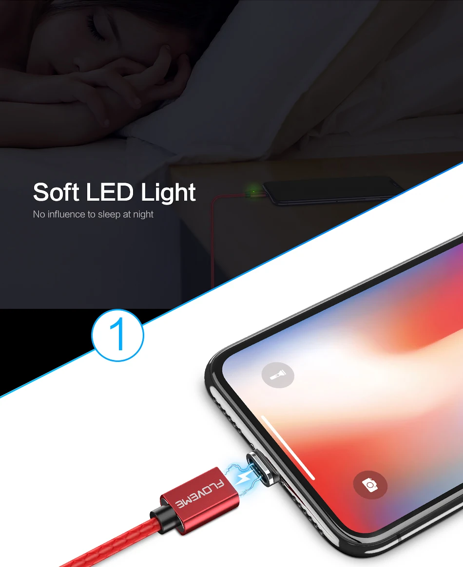 Магнитный кабель FLOVEME 3A для iPhone XR XS MAX, магнитный кабель для быстрой зарядки, Micro usb кабель для зарядки samsung S6, Xiaomi, USB кабель