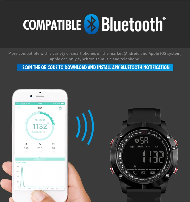SKMEI спортивные Смарт-часы с Bluetooth для мужчин шагомер калорий Удаленная камера Модный светодиодный цифровой военный наручные часы Relogio