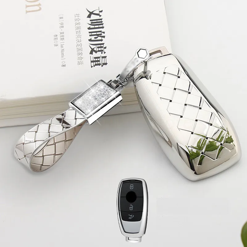

Car Remote Key Case Shell For Mercedes Benz E Class E200 E260 E300 E320 New A200L C260L W213 2018 Soft Protection Key Cover Bag
