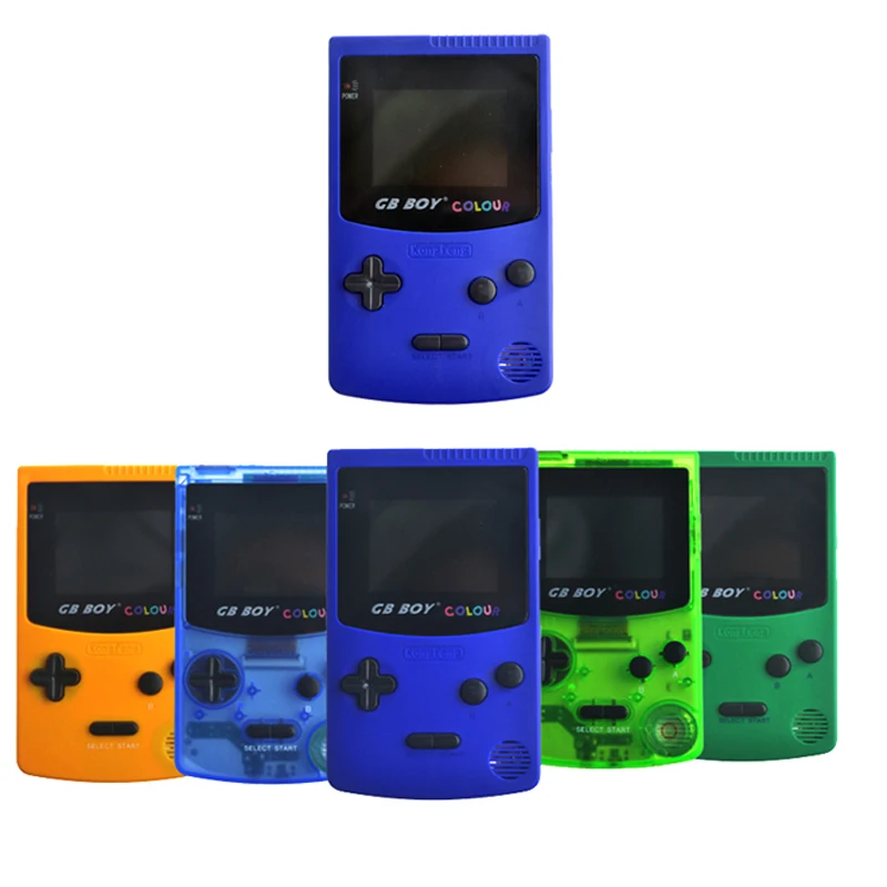 2.7" GB Boy Classic Color Colour Handheld Game Console Game Player with Backlit 66 Built-in Games Juegos Mando Blue Green