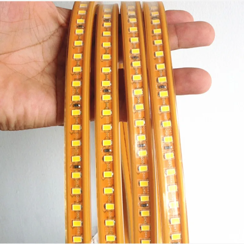 Светодиодная лента 120led s/m 220V 5630 SMD водонепроницаемая гибкая светодиодная 1m 5m 10m 5730