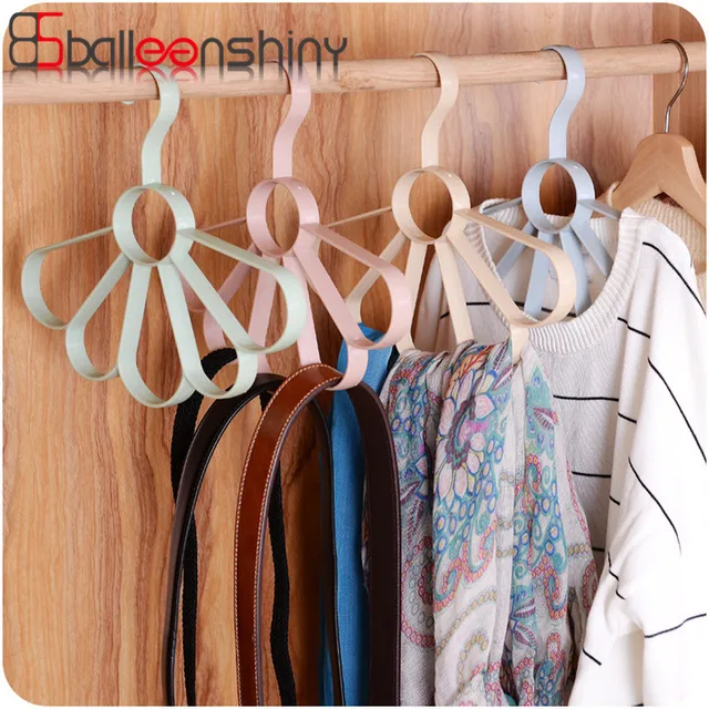 Balleenshiny Multifunction Wardrobe Clothes Storage Rack Hook Belt Balleenshiny Multifunction Wardrobe Clothes Storage Rack Hook Belt Holder Tie Hanger Organizer Closet Clothing Hanging Shelf