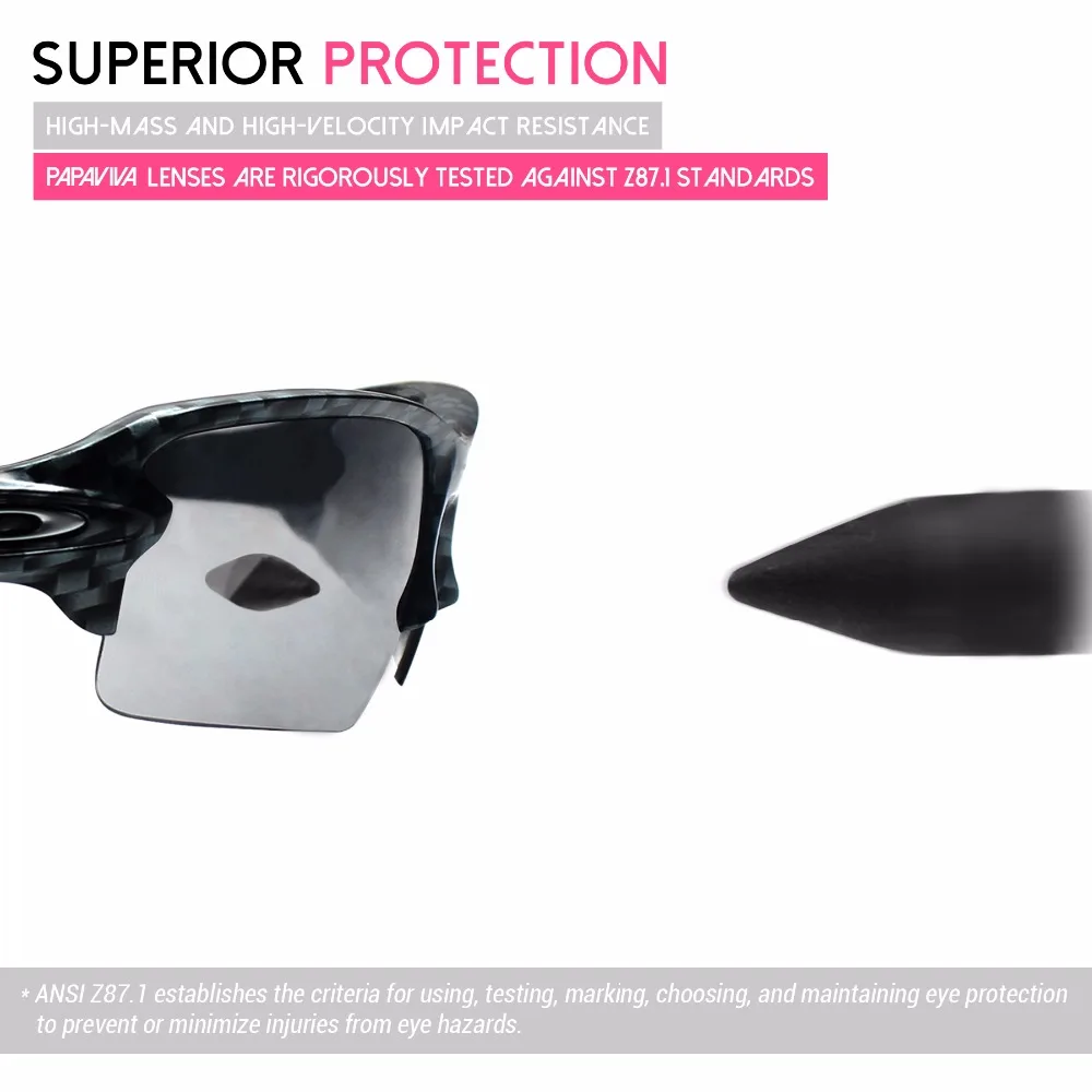 Papaviva плазменный фиолетовый зеркало поляризованные Сменные линзы для десяти X OO9128 Солнцезащитные очки Рамка UVA и UVB Защита