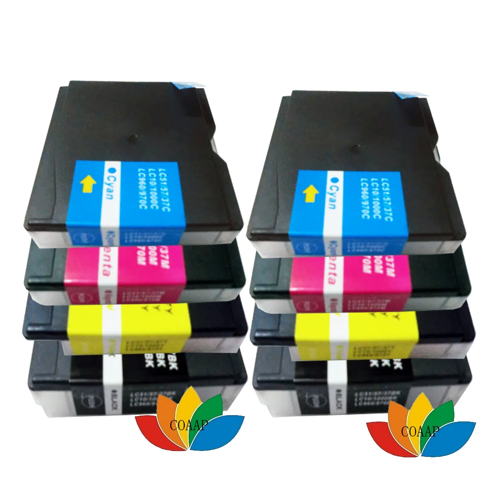

8PK INK for BROTHER MFC 240C 440CN 3360C 5460CN LC51 LC10 LC37 LC960 LC1000