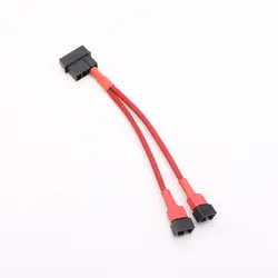 В 2 шт./лот 12 в IDE Molex 4Pin двойной 3Pin/4Pin вентилятор адаптер питания кабель