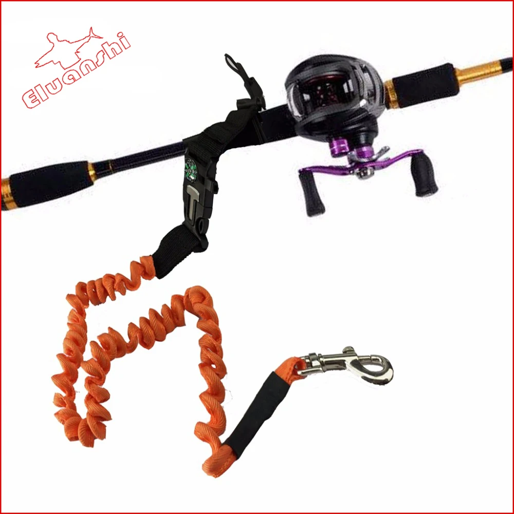 

elastic fly fishing retention safety rope lanyards boating rod ropes sea non-slip handle security tackle tools for accessories