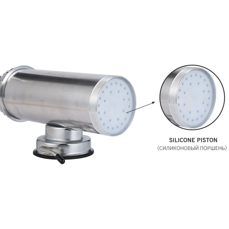 Comprar 1 KG 1,5 KG 2,5 KG máquina de salchichas casera con base de succión y 3 embudos de relleno de carne de salchicha