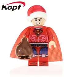 PG1645 здания Конструкторы Merry Рождество Супермен Тор танос Flash куклы сборные кирпичи цифры для детей игрушечные лошадки подарок