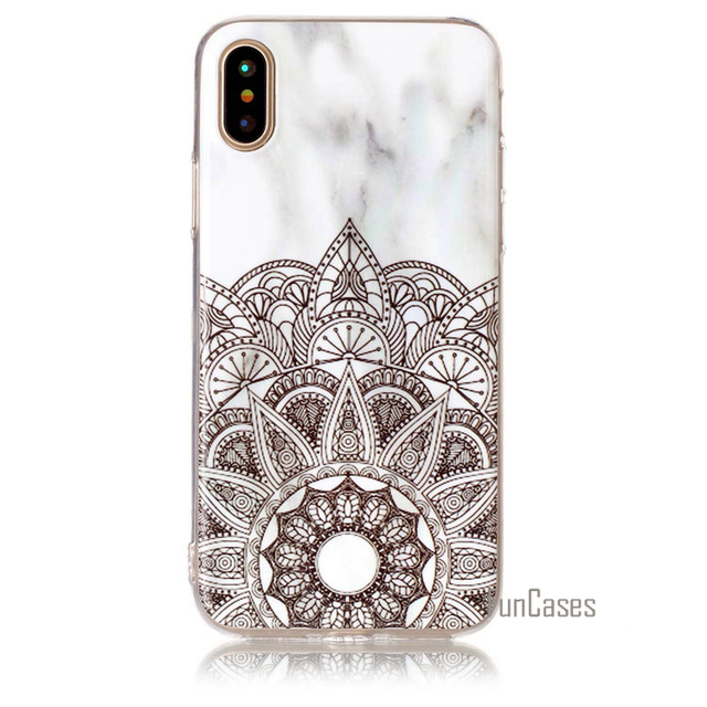 Case For iphone X / 10 Retro Marble Pattern Design Texture Soft Cases Cover coque For iPhone8