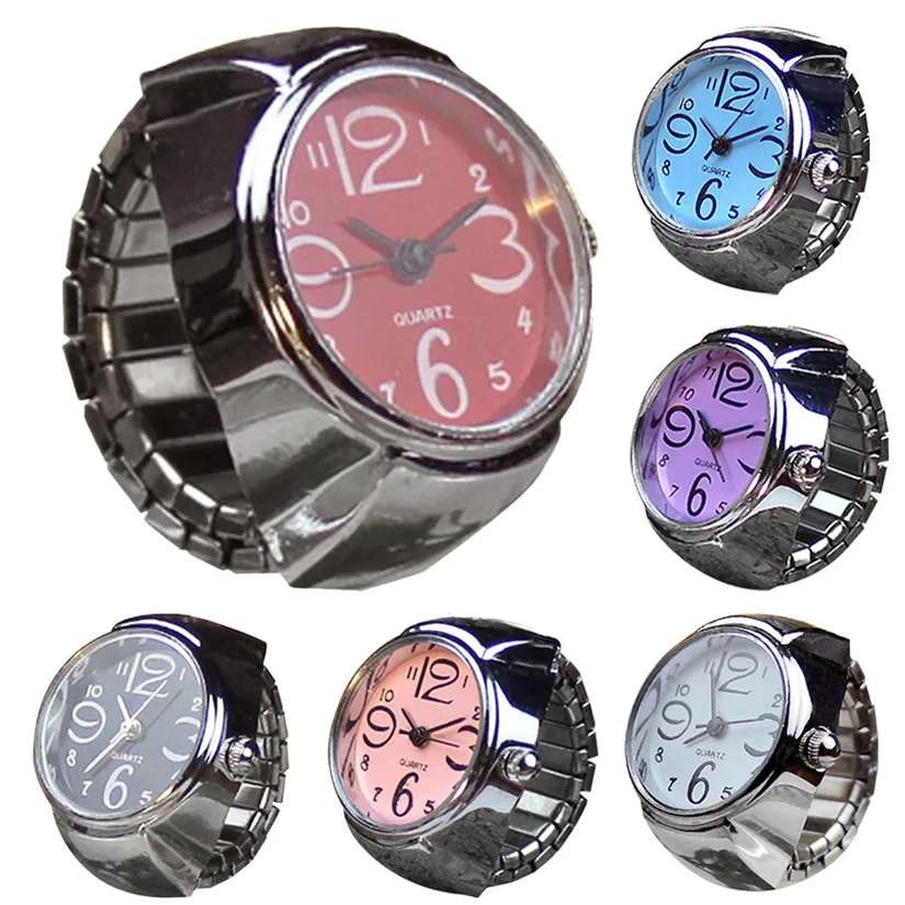 

Perfect Gift  Dial Quartz Analog Watch Creative Steel Cool Elastic Quartz Finger Ring Watch  Levert Dropship Mar07