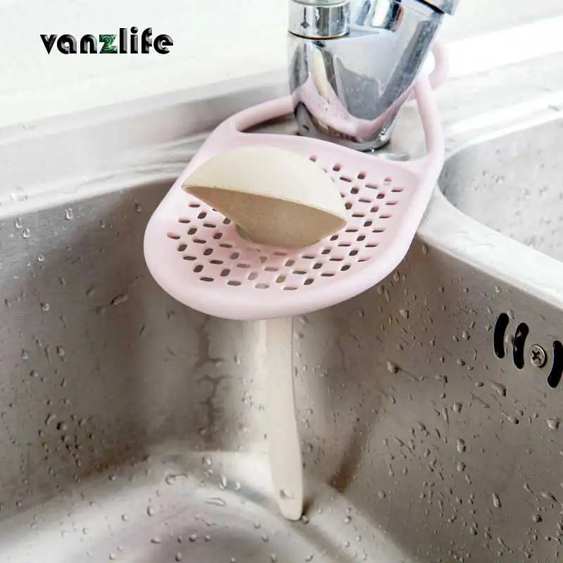 

vanzlife sink leakage hanging bag plastic sponge shelf Kitchen Pool Hanging Basket Suspension Leakage rack