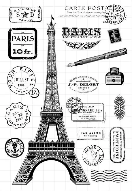 

Eiffel Tower Transparent Clear Silicone Stamp/Seal for DIY scrapbooking/photo album Decorative clear stamp sheets/5431
