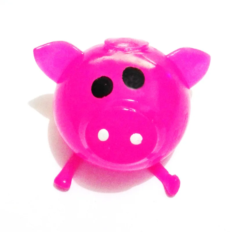 Cute Jelly Pig Stress Relief Toys for Children Soft Water Ball Antistress Adult Novelty Gags Random Color - Цвет: Розовый