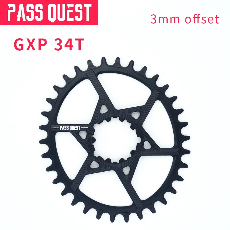 Pass Quest GXP MTB овальная узкая широкая Цепь 32 T-38 T 3 мм смещенная горная велосипедная цепь для SRAM gx xx1 eagle велосипедные шатуны - Цвет: GXP Oval 34T