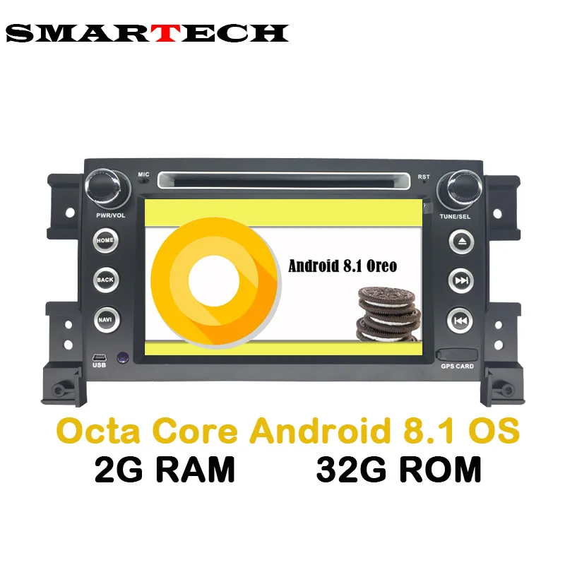 

SMARTECH 7" IPS 2Din Android 8.1 Car dvd For Grand Vitara 2007-2013 Stereo GPS navigation car radio USB audio video player Wifi