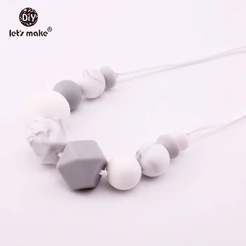 

Let's Make 1pc Baby Nursing Necklaces BPA Free Silicone Teether Baby Shower Gift Baby Teether Accessories Teething Jewelry