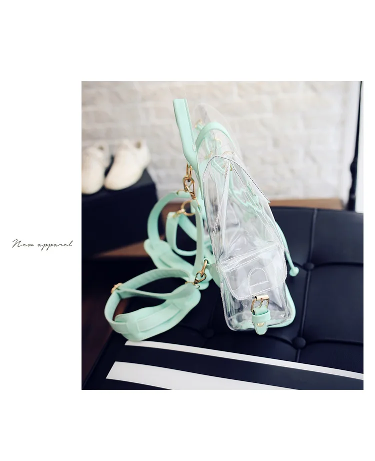 Bolsa de Ombro Rosa para a Menina Swyivy Senhora Moda Mochila Transparente Verão 2020 Novas Mulheres Geléia Plástico Viagem Bolsa Pvc 17 High Quality Bolsas e Malas