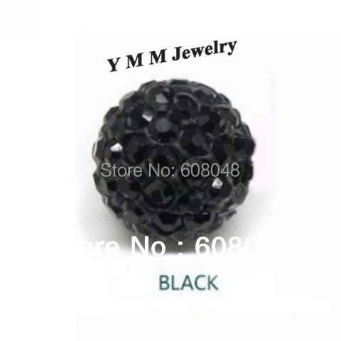 

24pcs 10mm Clay Beads Black Fit Bracelet Or Necklace DIY Free Shipping