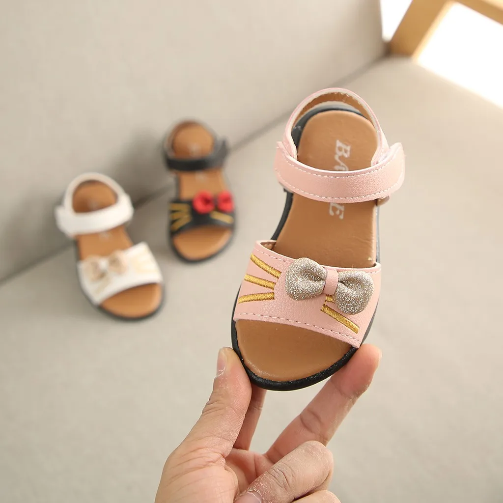 

Children Baby Girls Cute Bowknot Cartoon Cat Sport Sandals Beach Sneaker Shoes Kids Girl Sandals Baby Girls Shoes Short Ankle #3