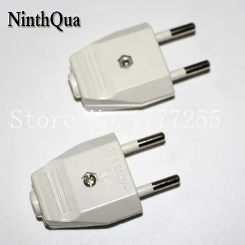 

20pcs 10A 250V AC Power Plugs EN EU Round 2Pin Power Cord Electrical Plug CE Detachable Plug